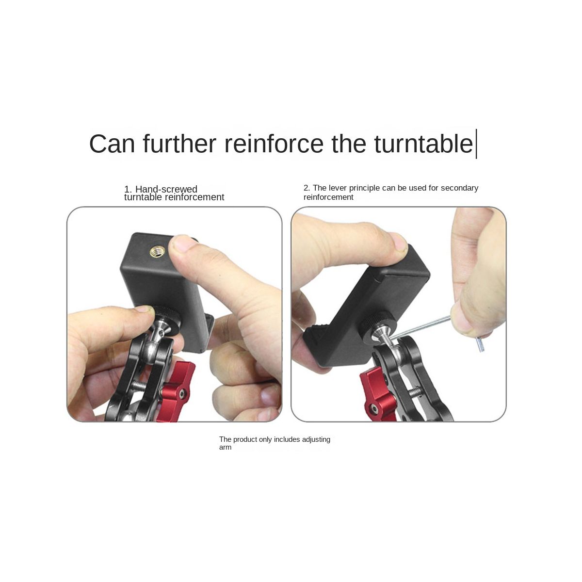 Articulating Arm Mount Double Ballhead 14 Inch Screw for DSLR Camera Light Tripod Live Hot Shoe Bracket Type A