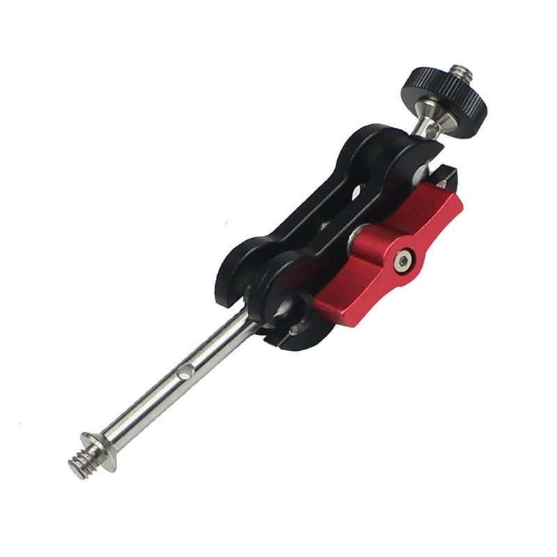 Articulating Arm Mount Double Ballhead 14 Inch Screw for DSLR Camera Light Tripod Live Hot Shoe Bracket Type A