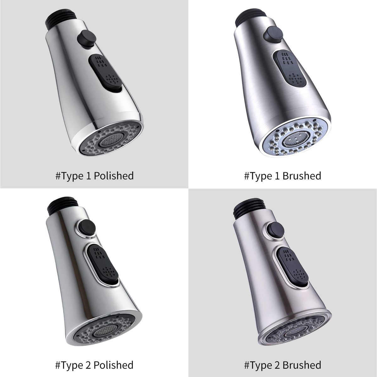 Faucet Spayer Head Sink 3 Functions Spray Head G1/2 Pull Out