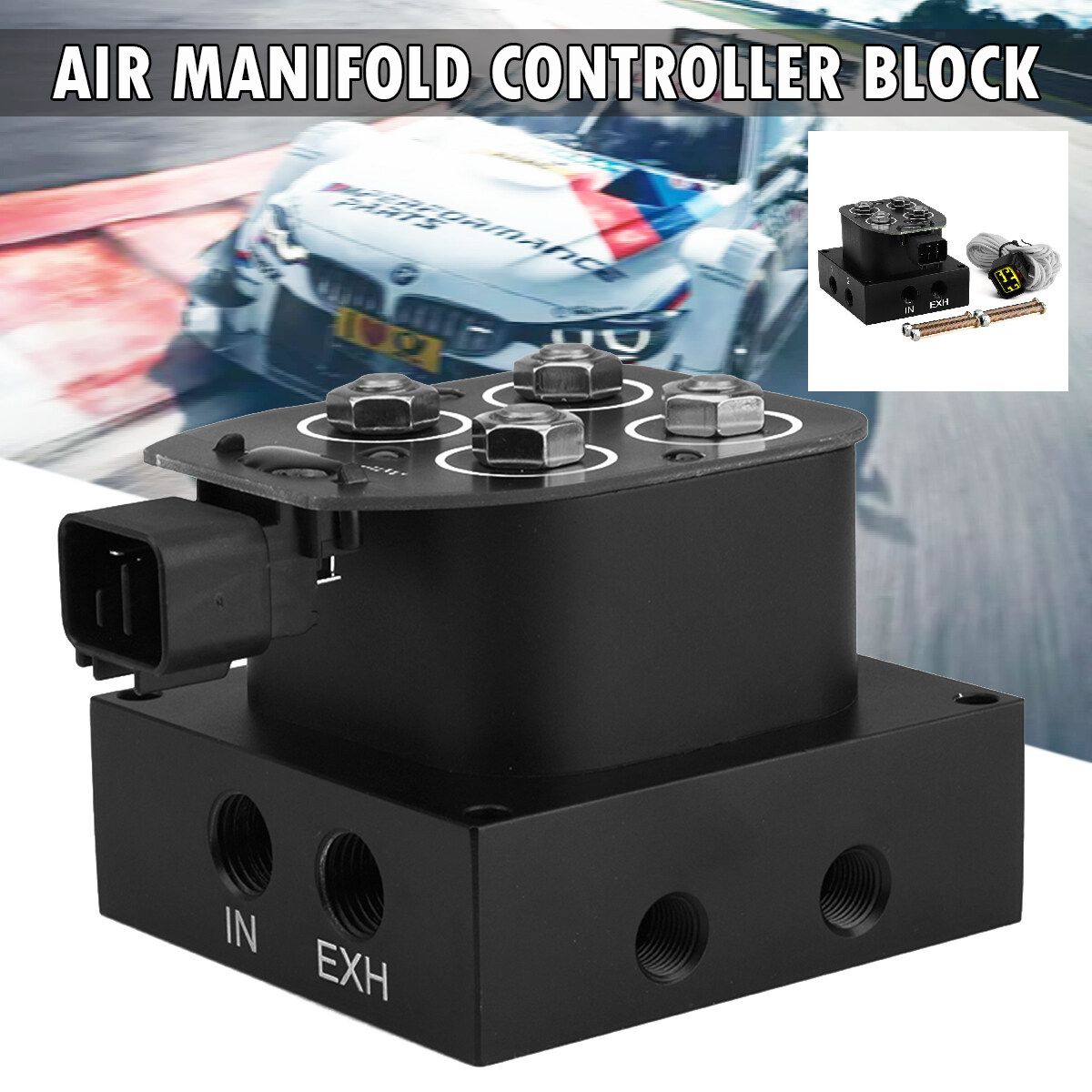 350PSI Air Suspension Solenoid Manifold Valve 2 Corner Manifold Controller Block