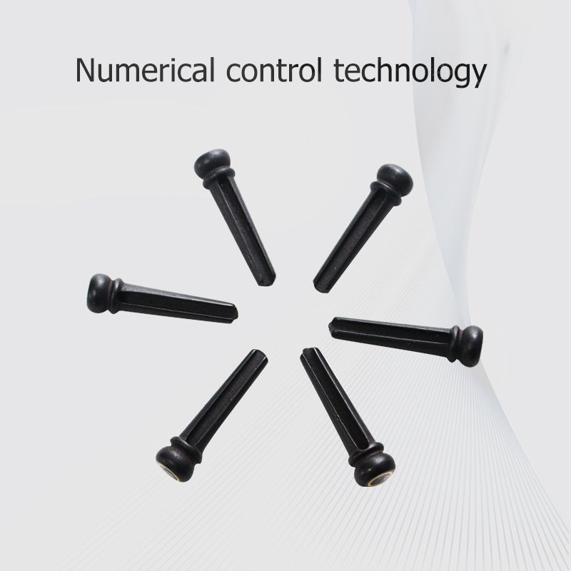 6pcs/Set Acoustic Guitar Bridge Pins 100% Ebony/Bovine Bone/Rosewood/Cocopolo Shell F
