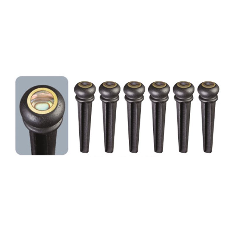 6pcs/Set Acoustic Guitar Bridge Pins 100% Ebony/Bovine Bone/Rosewood/Cocopolo Shell F