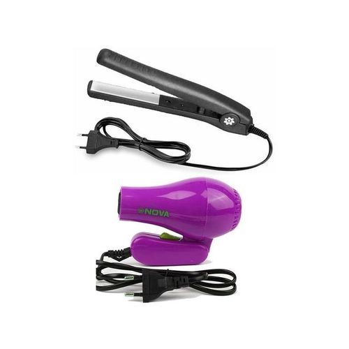 Foldable Hair Dryer & Universal Hair Curler/Straightener
