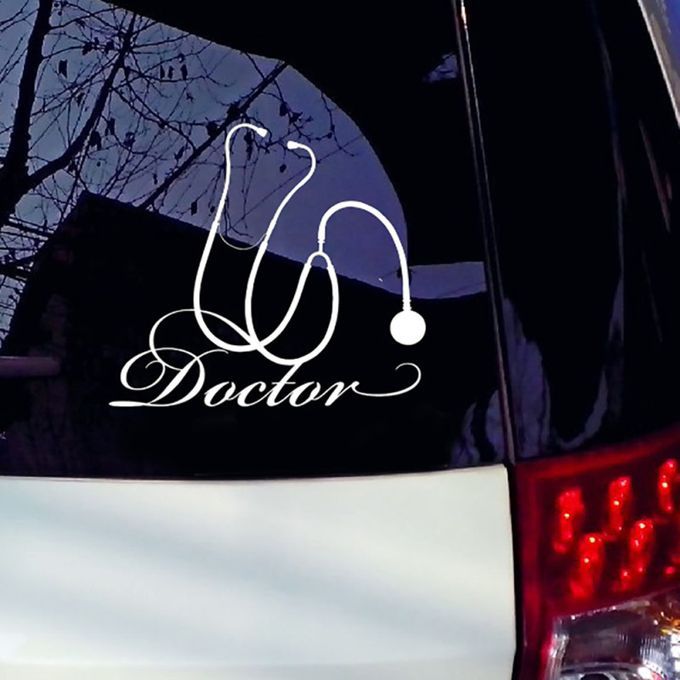 Doctor Hospital Medical Tool Car Body Window Sticker-Black