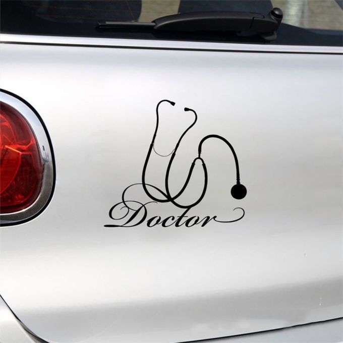 Doctor Hospital Medical Tool Car Body Window Sticker-Black