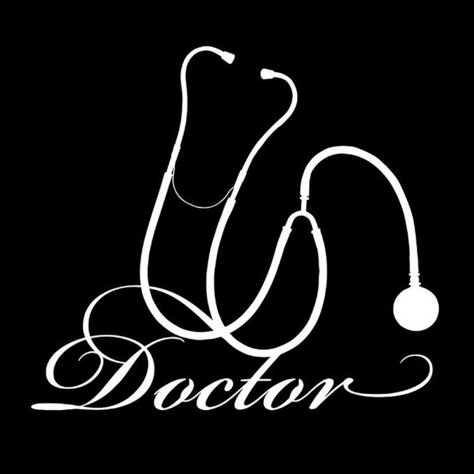 Doctor Hospital Medical Tool Car Body Window Sticker-Black