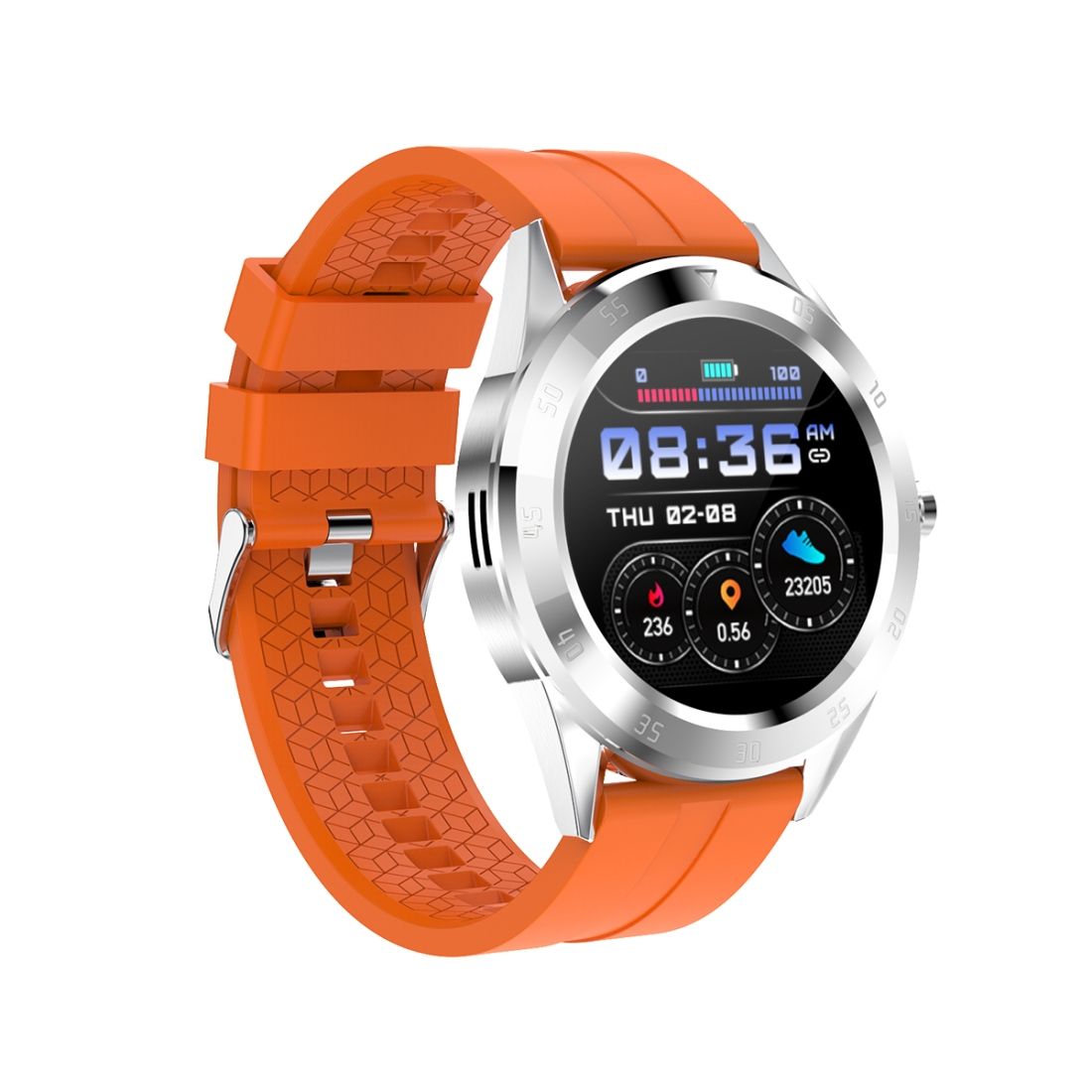 Y10 1.54inch Color Screen Smart Watch IP68 Waterproof,Support Heart Rate Monitoring/Blood Pressure Monitoring/Blood Oxygen Monitoring/Sleep Monitoring(Orange)