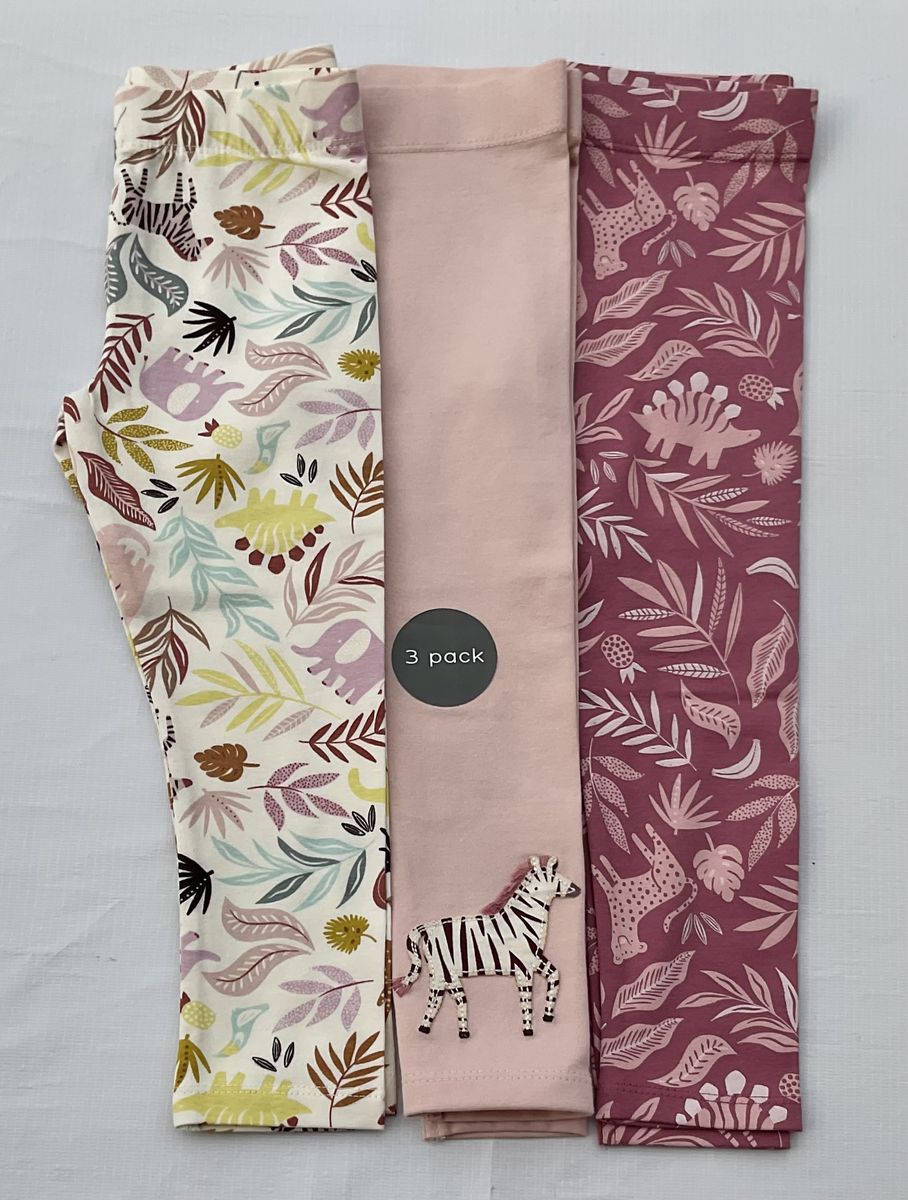 3 PCS Girls /Flowery Leggings With Graphics
