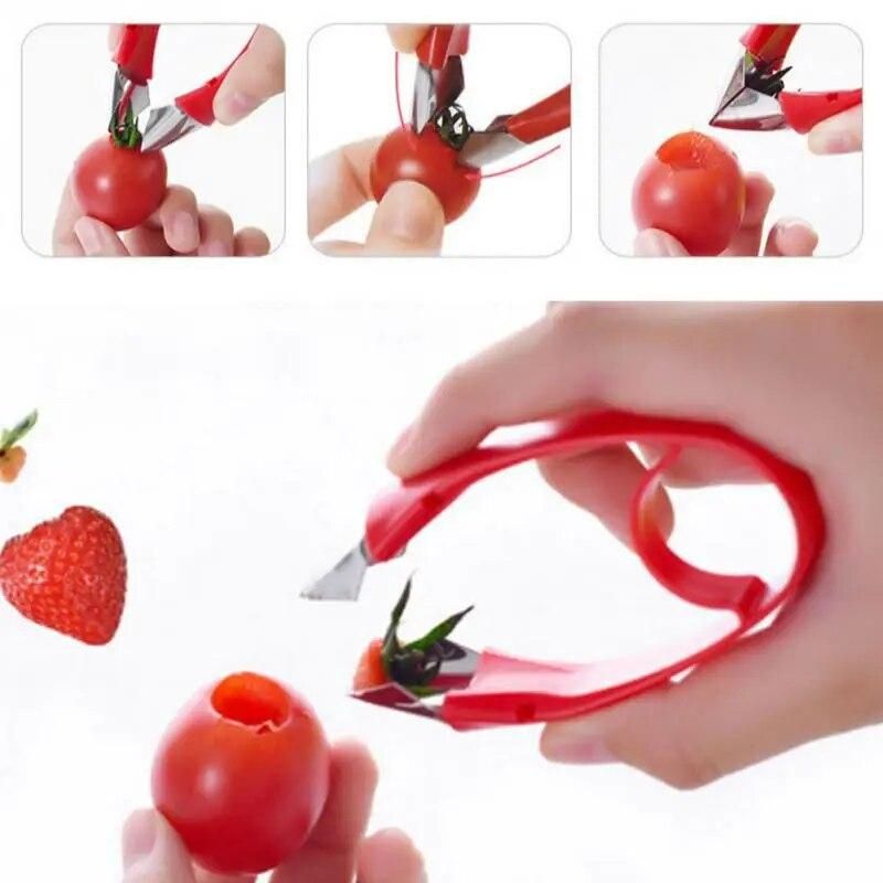 Fruit Stalks Separator Remover Tomato Fruit Strawberry Pedicle Removing Device Stem Separator Potato Eye Remover Kitchen Tool