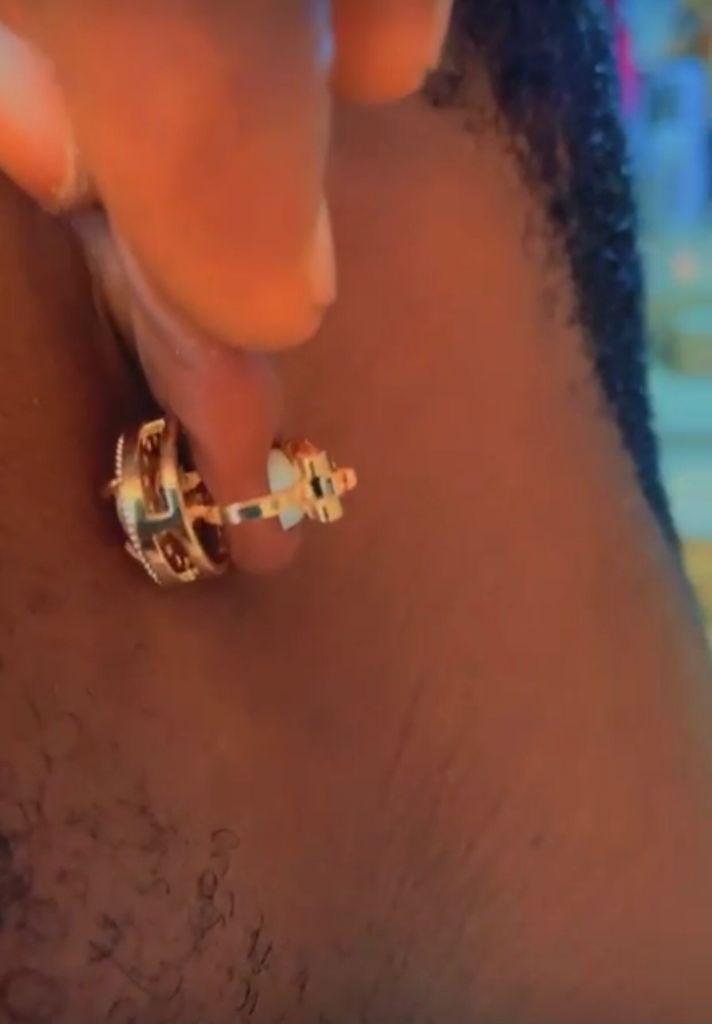 Clip On Gold Diamond Earring