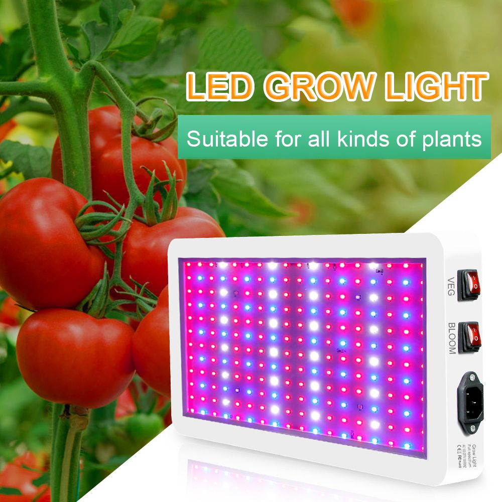 1000W LED Grow Light For Indoor Plants 216 LEDs Full