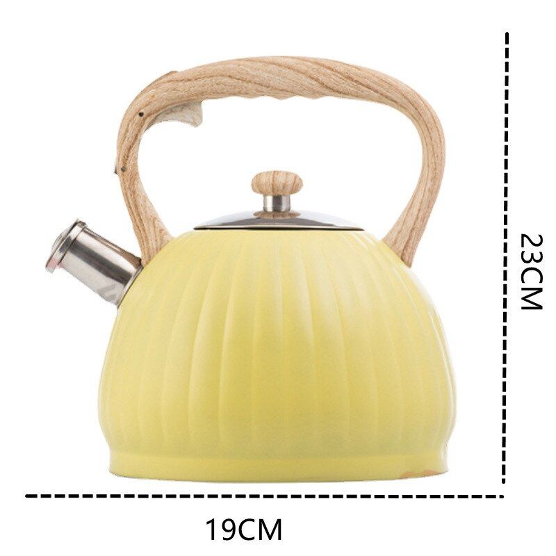 3.5L Kettle White Stainless Steel Whistling Coffee-3.5l