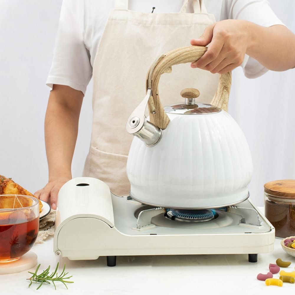 3.5L Kettle White Stainless Steel Whistling Coffee-3.5l