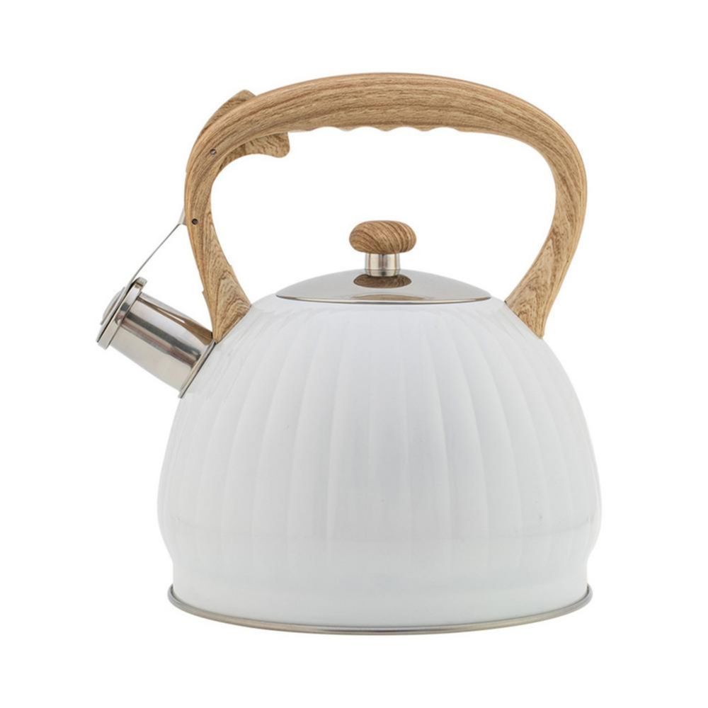 3.5L Kettle White Stainless Steel Whistling Coffee-3.5l