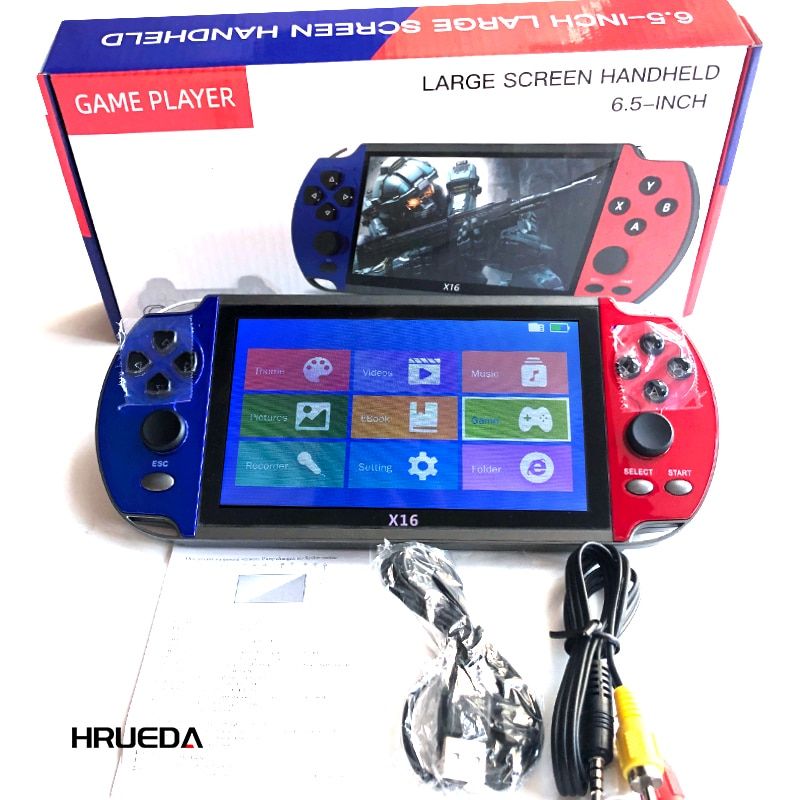 X16 Console 64 Bit 6.5 Inch Handheld Game Player Video Game Console HD Portable Built In 6800