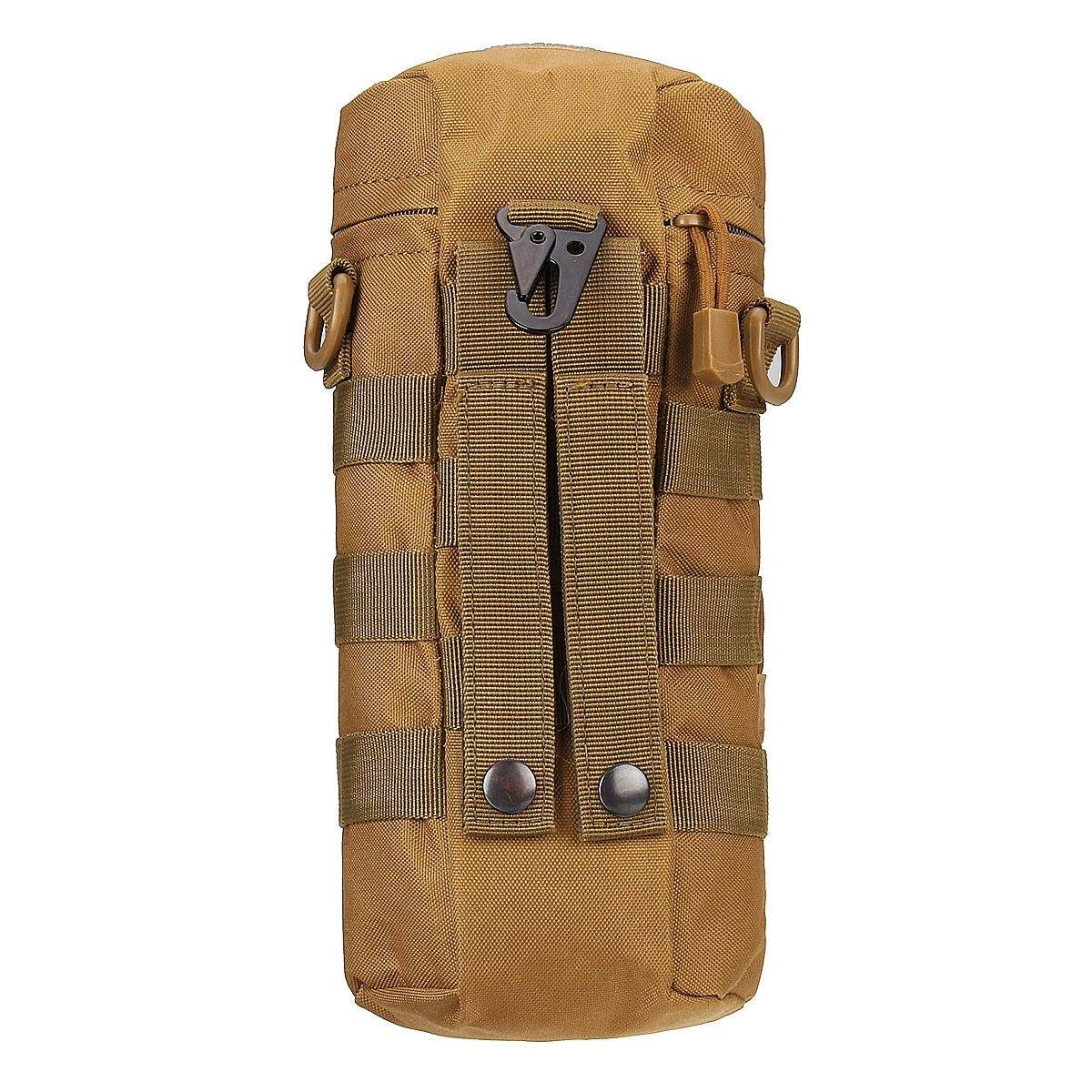 Outdoor Nylon W Ater Bottle Bag Zipper Sundries With Mud Color