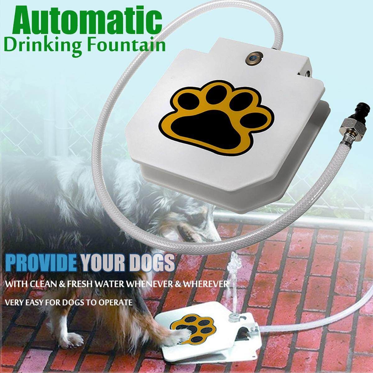 Automatic Doggie Water Fountain Dog Sprinkler Dispenser Paw Activated For Pets