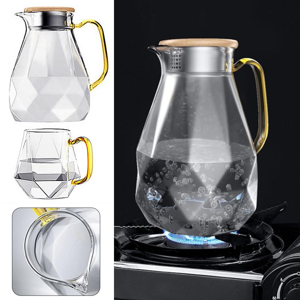 Diamond Glass Tea Set Teapot  Cold Water Jug-1.8l