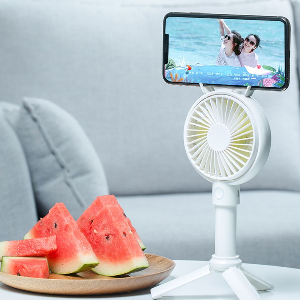 Desktop Cooling Rechargeable Small USB Portable With USB 2000MA/3550mAh Fan Function 3-Speed Handheld Fan Holder Mini Fans