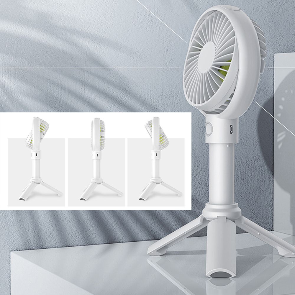 Desktop Cooling Rechargeable Small USB Portable With USB 2000MA/3550mAh Fan Function 3-Speed Handheld Fan Holder Mini Fans
