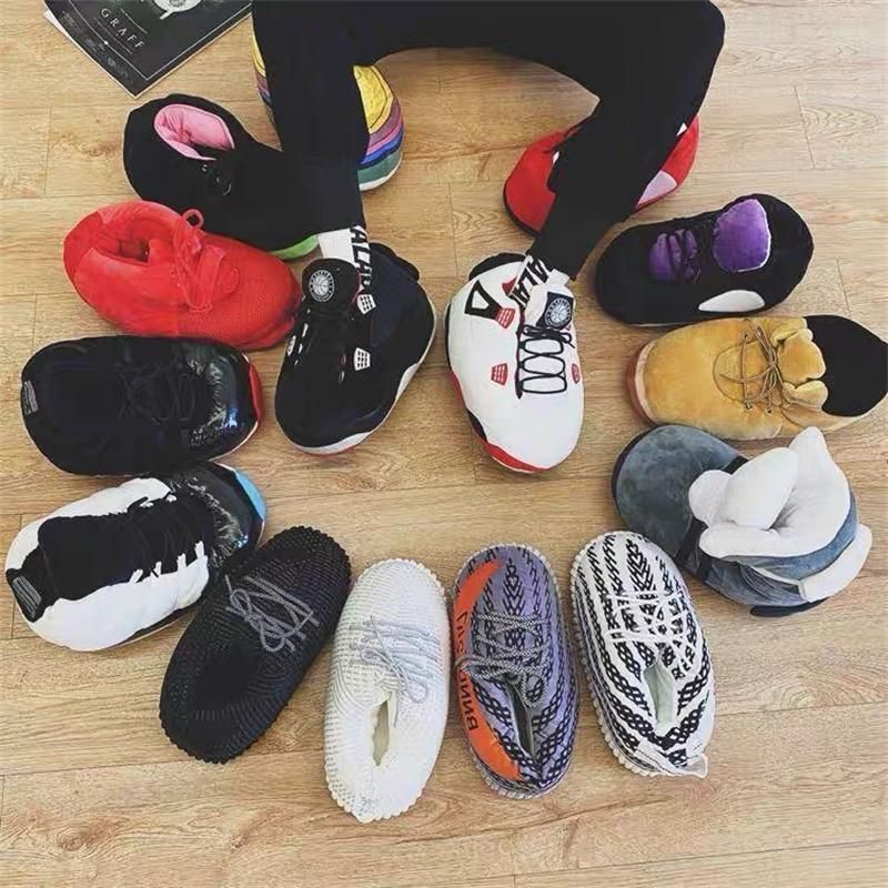 Winter Warm Slippers Women Cute Home Slippers Unisex One Size Sneakers Men House Floor Cotton Shoes Woman EU 35-44 Plush Sliders