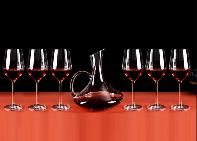 Set Of 7 Of Luxury Transparent Wine Glass Cup/Wine Decanter