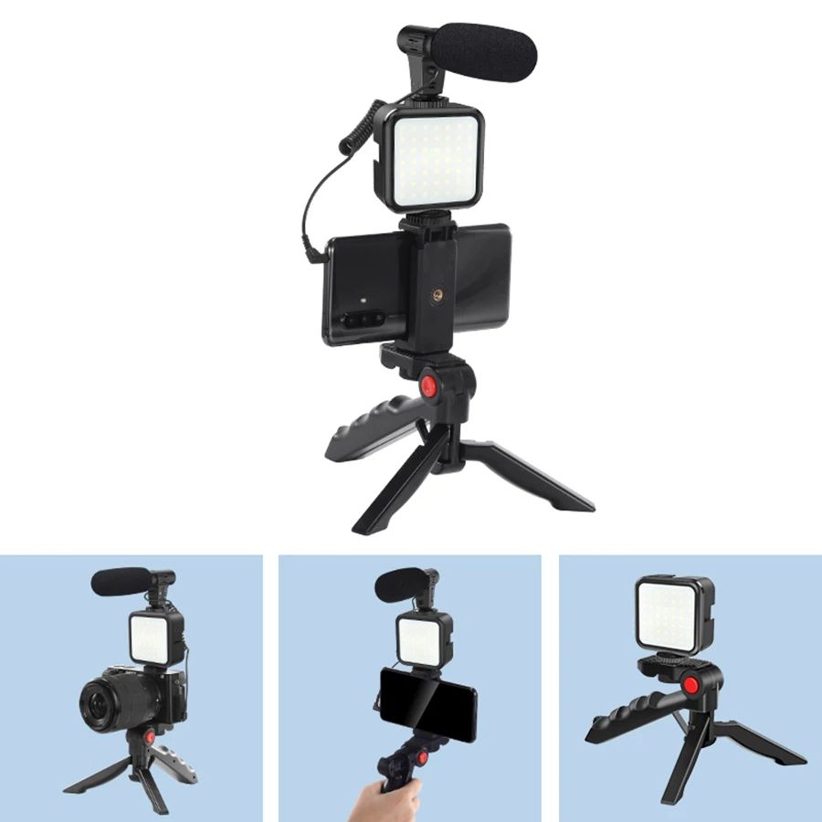 3 In 1 Vlogging Video Making Kit Compatible With IPhones And Smartphones