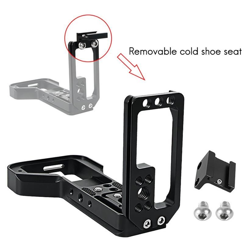 A7R4 A7M4 Stretchable Adjustable Quick Release L Plate/Bracket Hand Grip with Hot Shoe for Sony A7RIV A7MIV Camera RRS