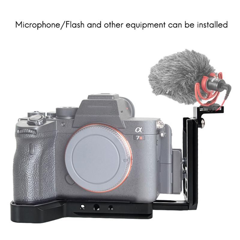 A7R4 A7M4 Stretchable Adjustable Quick Release L Plate/Bracket Hand Grip with Hot Shoe for Sony A7RIV A7MIV Camera RRS