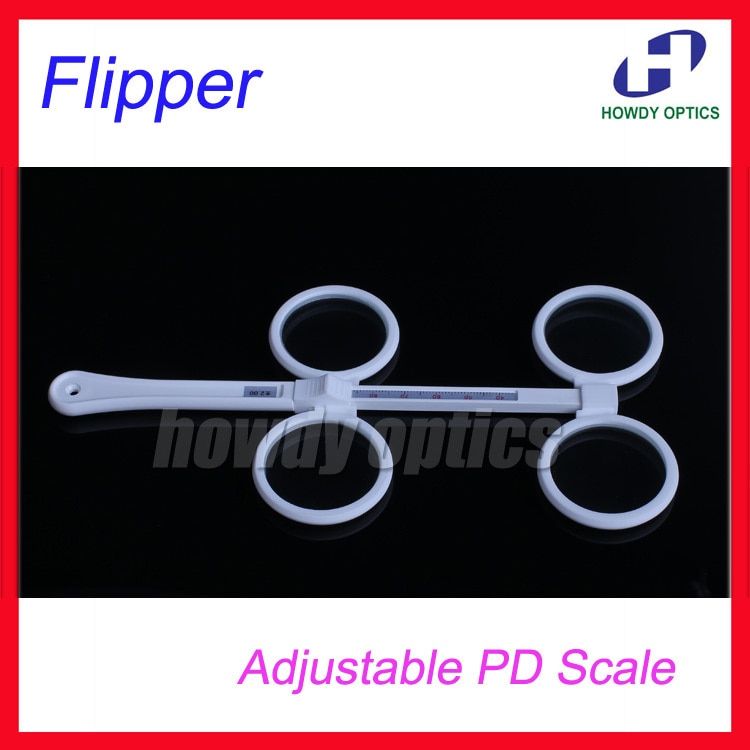 Adjustable PD Scale Plastic 4-Lens Confirmation Test  Flipper Ophthalmic Flipper-0.50D