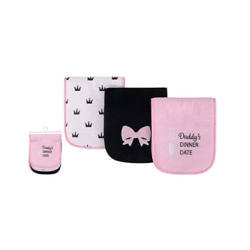 3 Pcs Daddy Dinner Date Burp Cloths