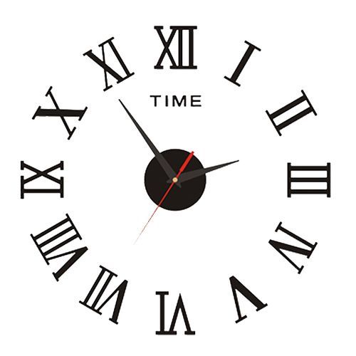 40cm 3D Roman Numeral DIY Mirror Wall Clock
