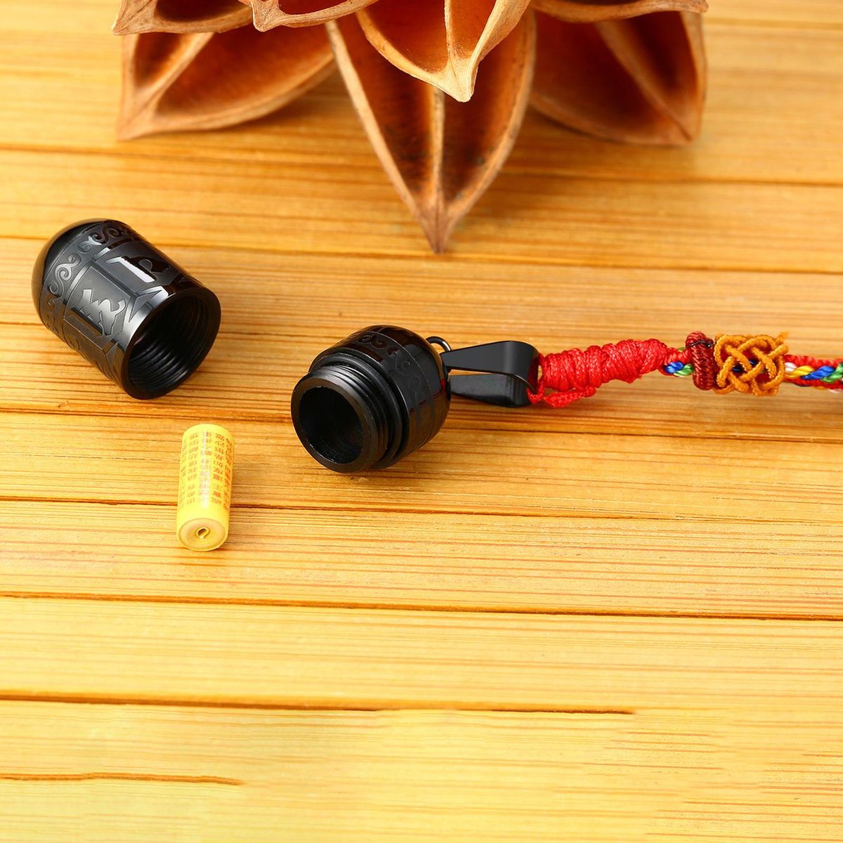 Necklace For Men 71cm Long Braided Rope Chain Cremation Black