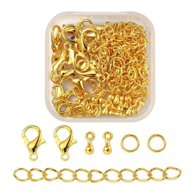 80x Jewelry Making DIY Accessories Necklace Fasteners Hook For Gold