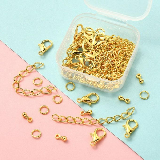 80x Jewelry Making DIY Accessories Necklace Fasteners Hook For Gold
