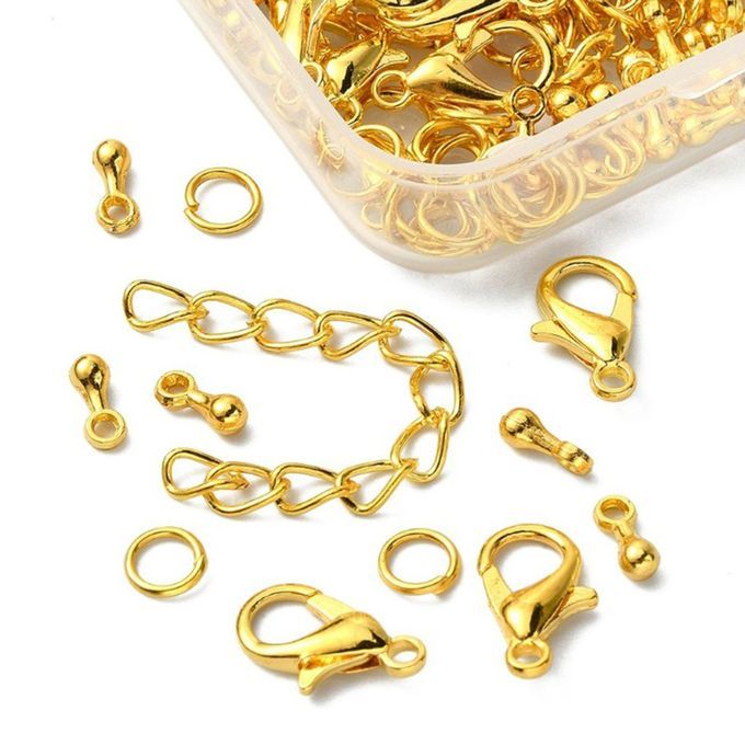 80x Jewelry Making DIY Accessories Necklace Fasteners Hook For Gold