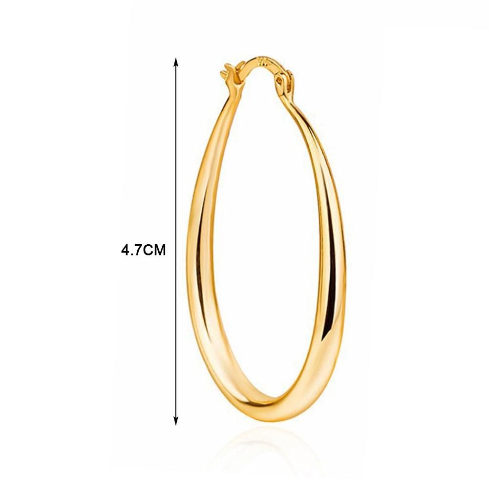 1 Pair Women Earrings Simple Dress Up Alloy Office-Golden