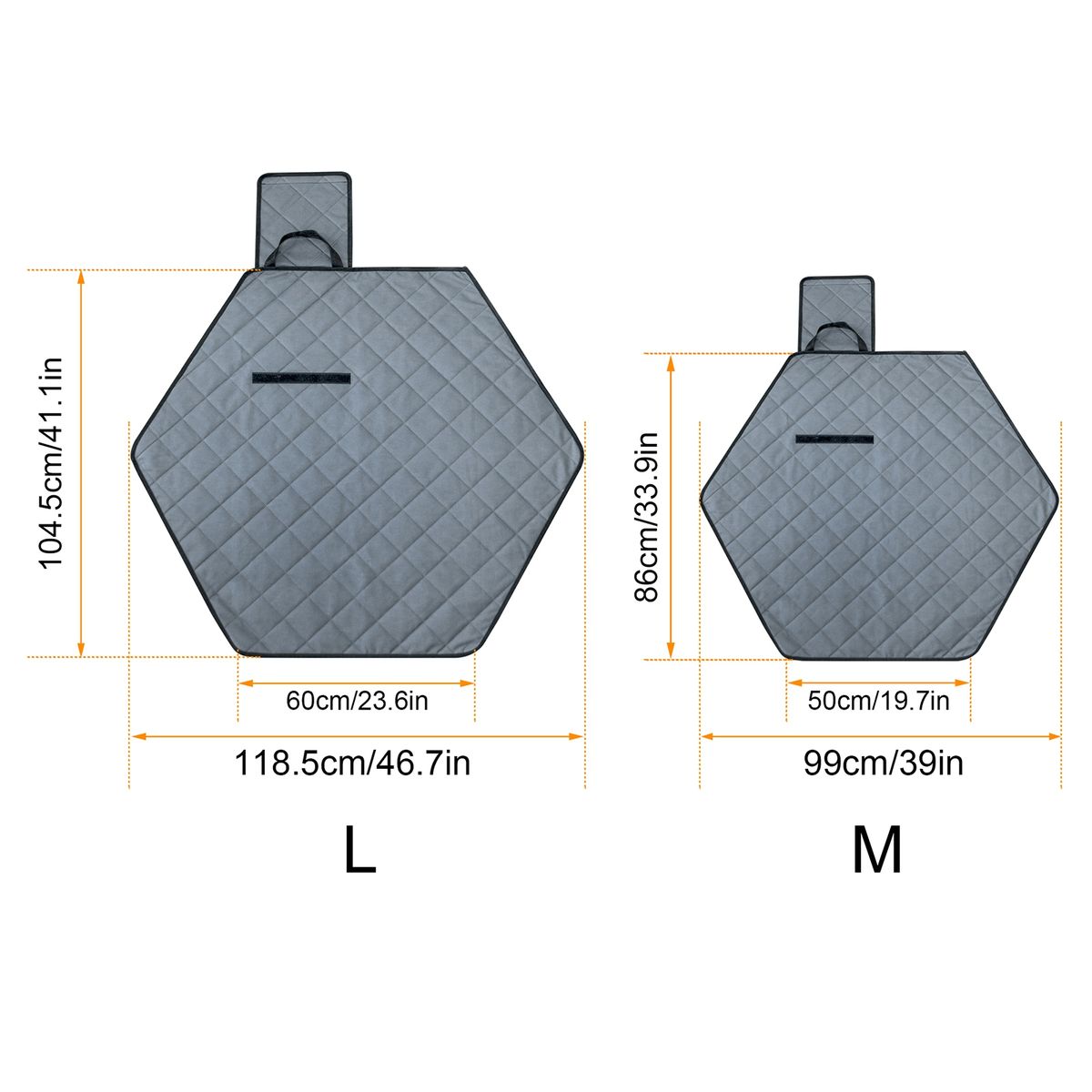 Pet Cage Liner Indoor Waterproof Hexagon Pet Pee Pad Grey