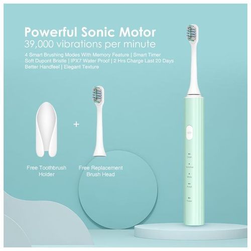 Smart Dent Electric Toothbrush With 2 Free Brush Heads