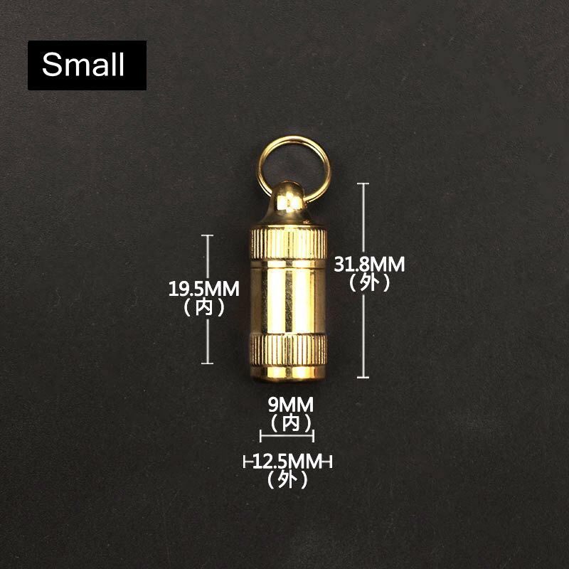 Copper Waterproof Sealed Pill Box Travel Pill Case Vitamins Storage Container Mini BrCapsules Organizer For Medicine Tablets Middle
