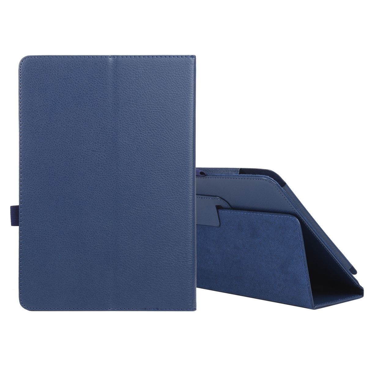 For Amazon Fire HD 10 2021 Litchi Texture Solid Color Horizontal Flip Leather Case With Holder & Pen Slot(Blue)