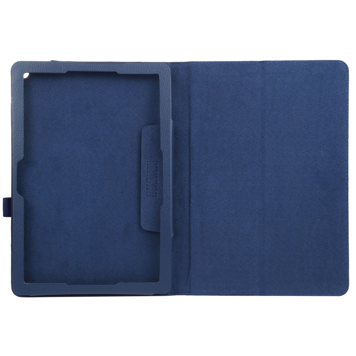 For Amazon Fire HD 10 2021 Litchi Texture Solid Color Horizontal Flip Leather Case With Holder & Pen Slot(Blue)