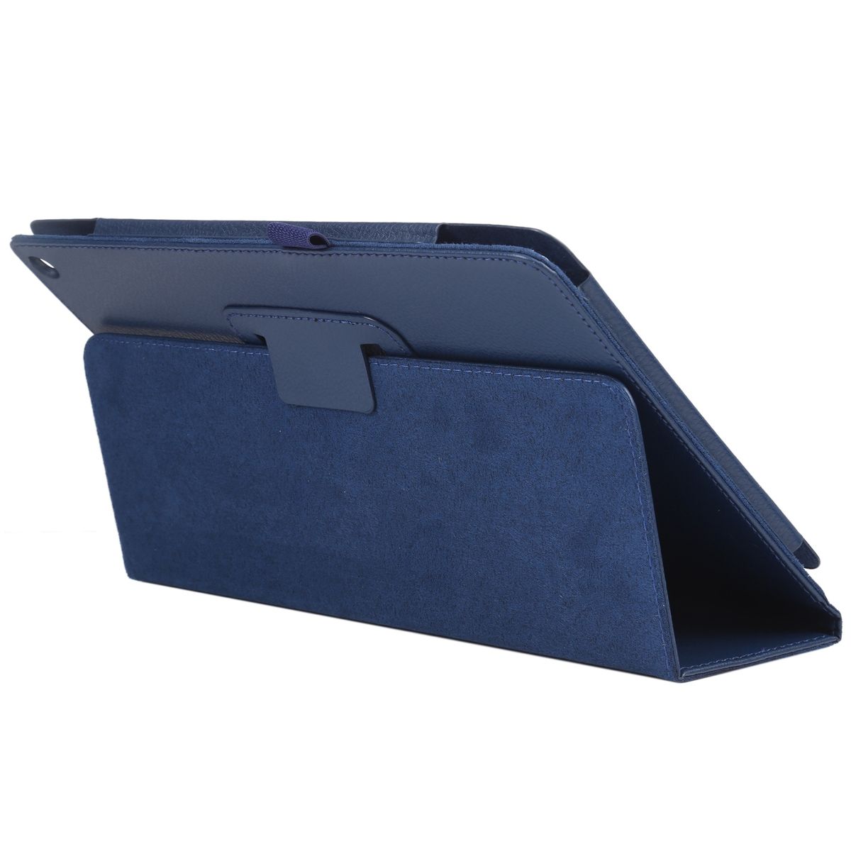 For Amazon Fire HD 10 2021 Litchi Texture Solid Color Horizontal Flip Leather Case With Holder & Pen Slot(Blue)