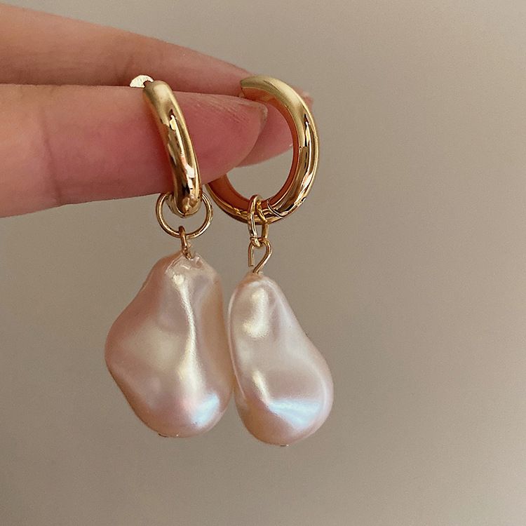 French Vintage Baroque Pearl Droplet Earrings