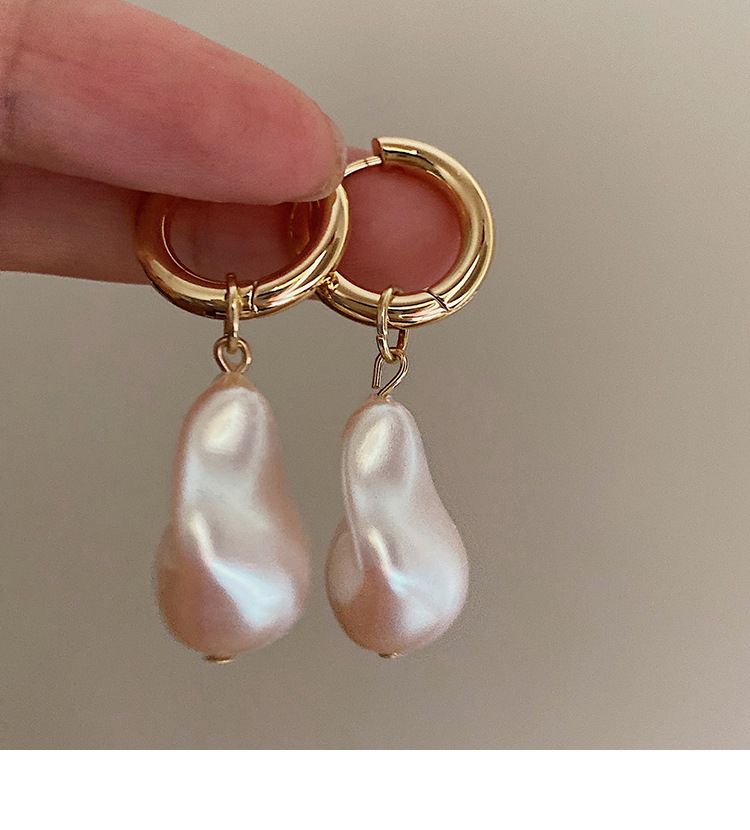French Vintage Baroque Pearl Droplet Earrings