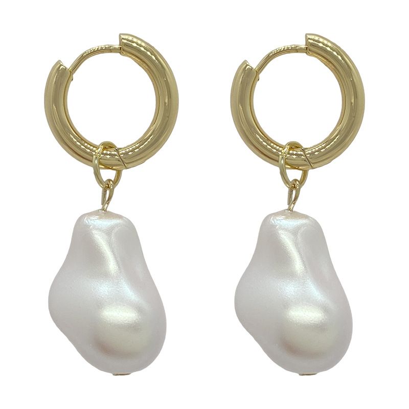 French Vintage Baroque Pearl Droplet Earrings