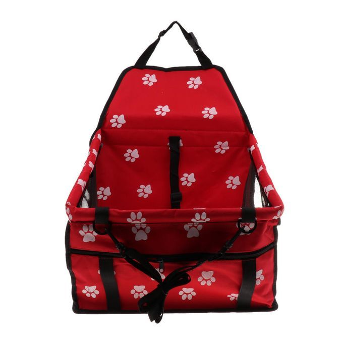 Dog Ventilated Seat Kennel Booster Seat Travel Box With Safety Red