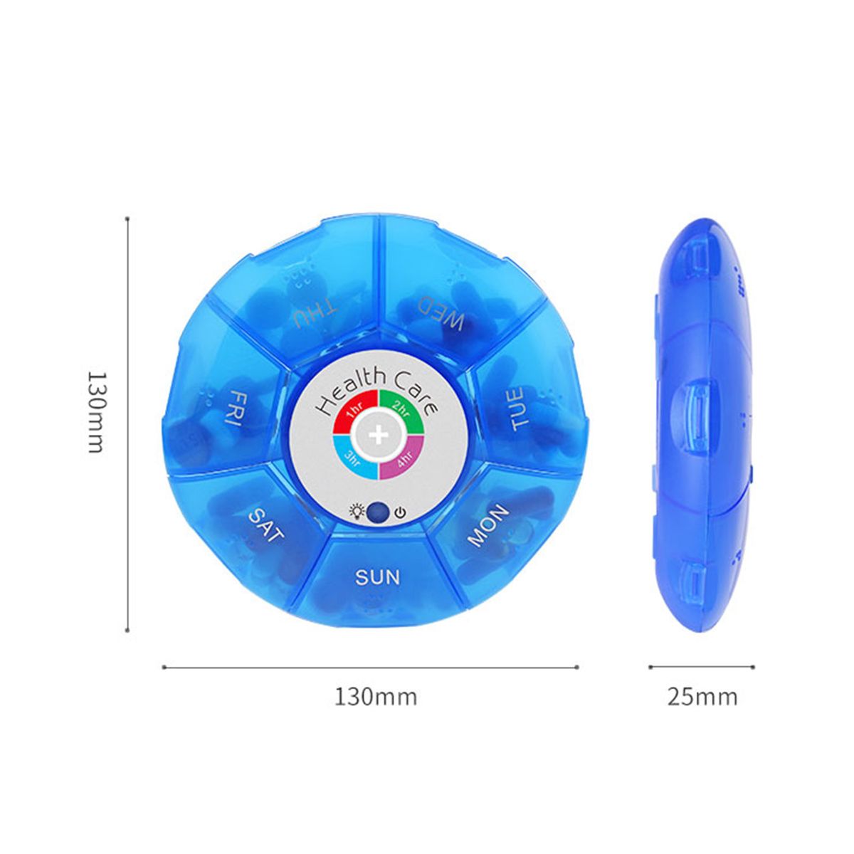 Portable Pill Organizer Pill Box Case Electronic Timer Alarm