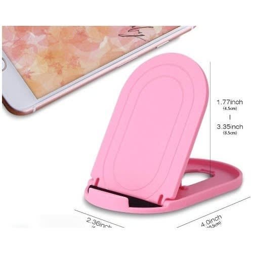 Adjustable Folding Stents Tablet And Phone Holder - Pink