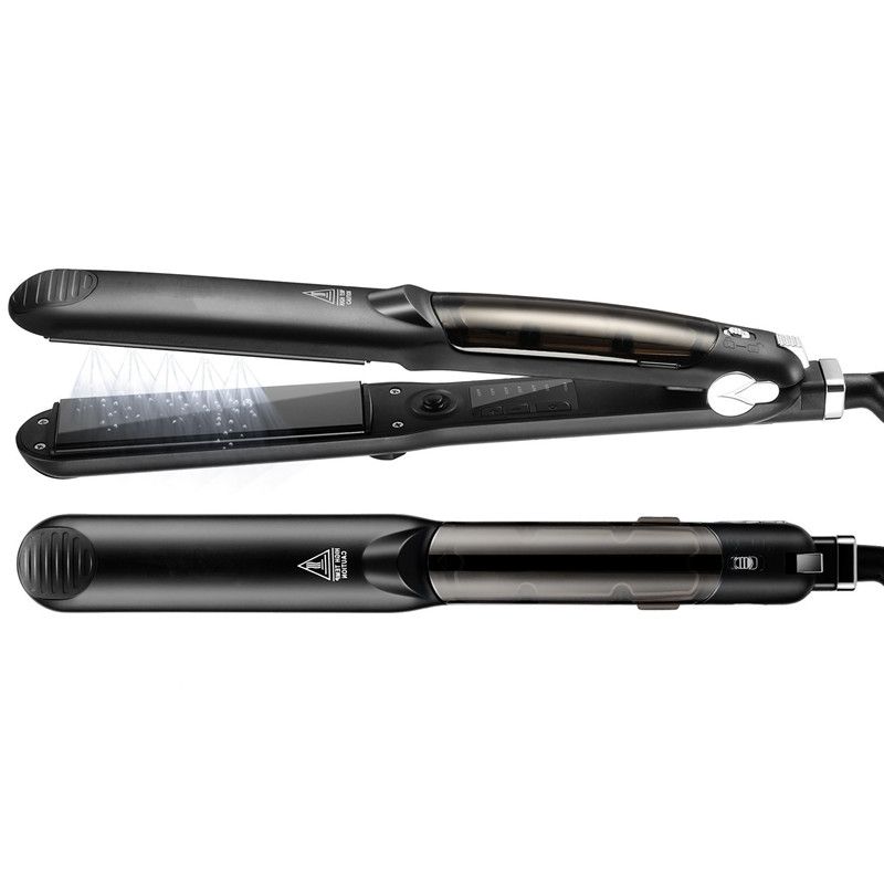 Hair Steam Straightener Ceramic Steam Flat Iron Vapor Plate